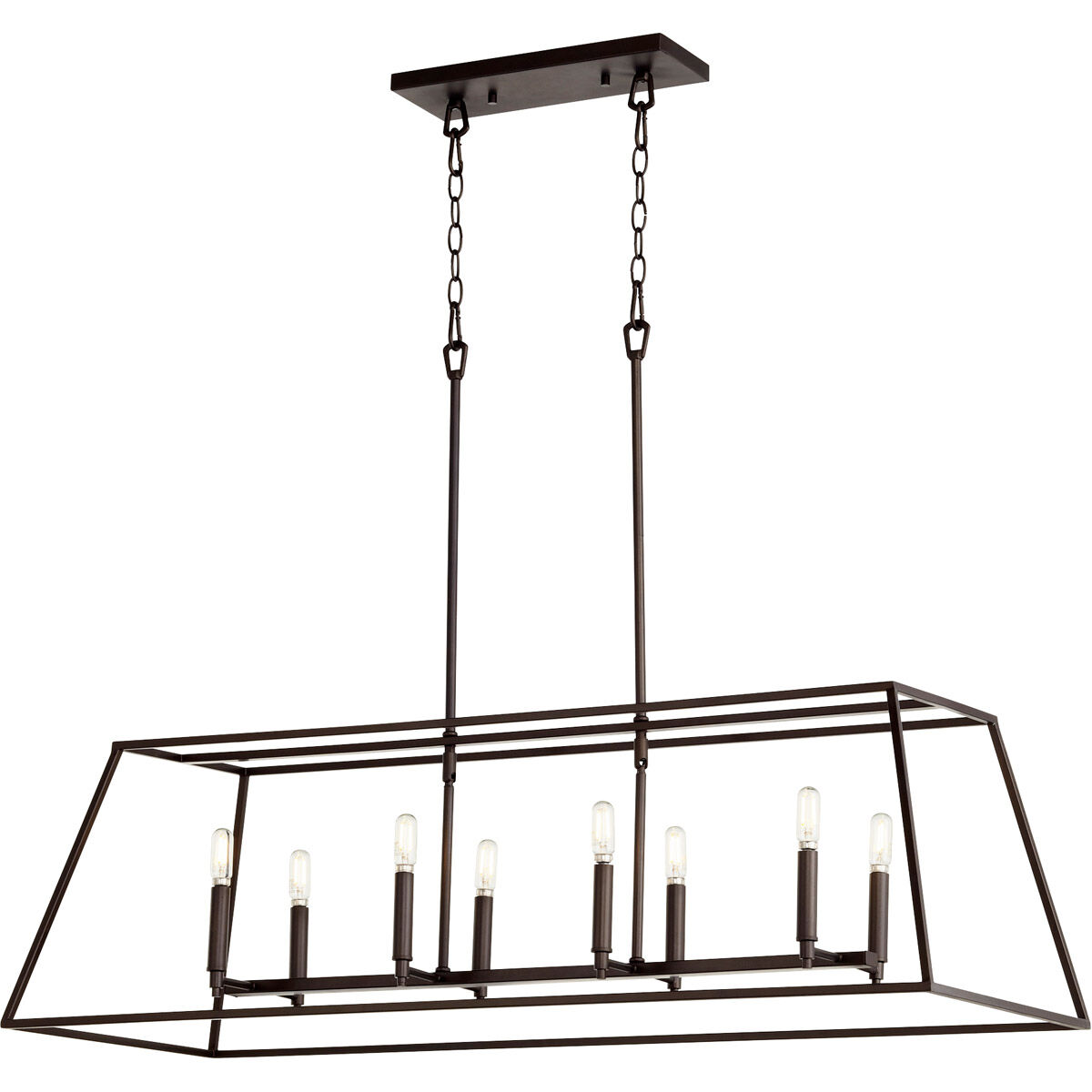 Gabriel 8 Light 17 inch Oiled Bronze Foyer Pendant Ceiling Light, Quorum Home