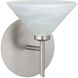 Kona LED 6 inch Satin Nickel Mini Sconce Wall Light in Marble Glass