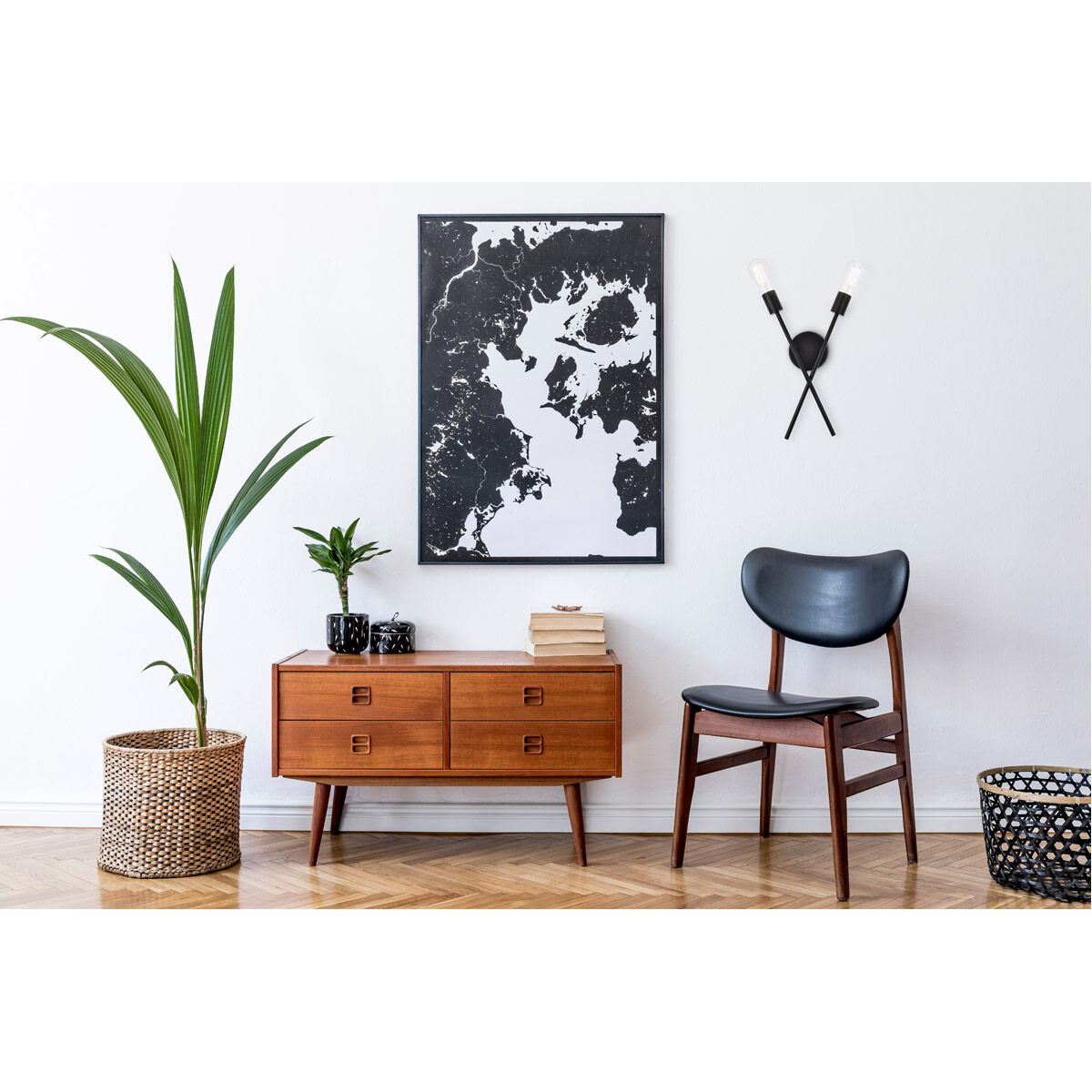 Armin 2 Light 4 inch Black Wall Sconce Wall Light