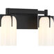 Caldwell 2 Light 14.75 inch Black Bathroom Vanity Light Wall Light