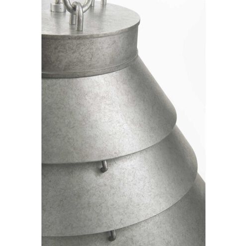 Point Dume™ Surfrider 3 Light 24.88 inch Galvanized Pendant Ceiling Light, Design Series