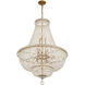 Roslyn 15 Light 28 inch Aged Brass Chandelier Ceiling Light