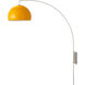 Half Dome 1 Light 5 inch Satin Nickel Wall Mounted Arc Lamp Wall Light in Dome Mustard Linen