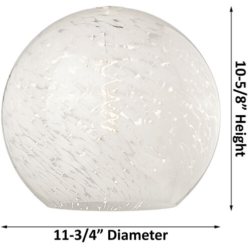 Ballston White Mouchette 1 Light 12 inch Brushed Satin Nickel Cord Hung Pendant Ceiling Light