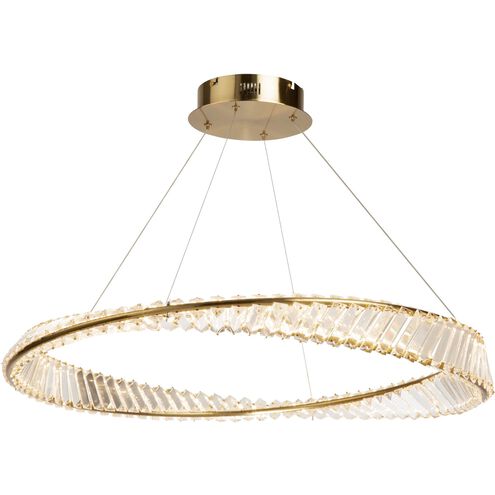 Stella LED 31.5 inch Brushed Brass Pendant Ceiling Light