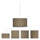 Elena 1 Light 18 inch Painted White Pendant Ceiling Light in Mushroom Dupioni