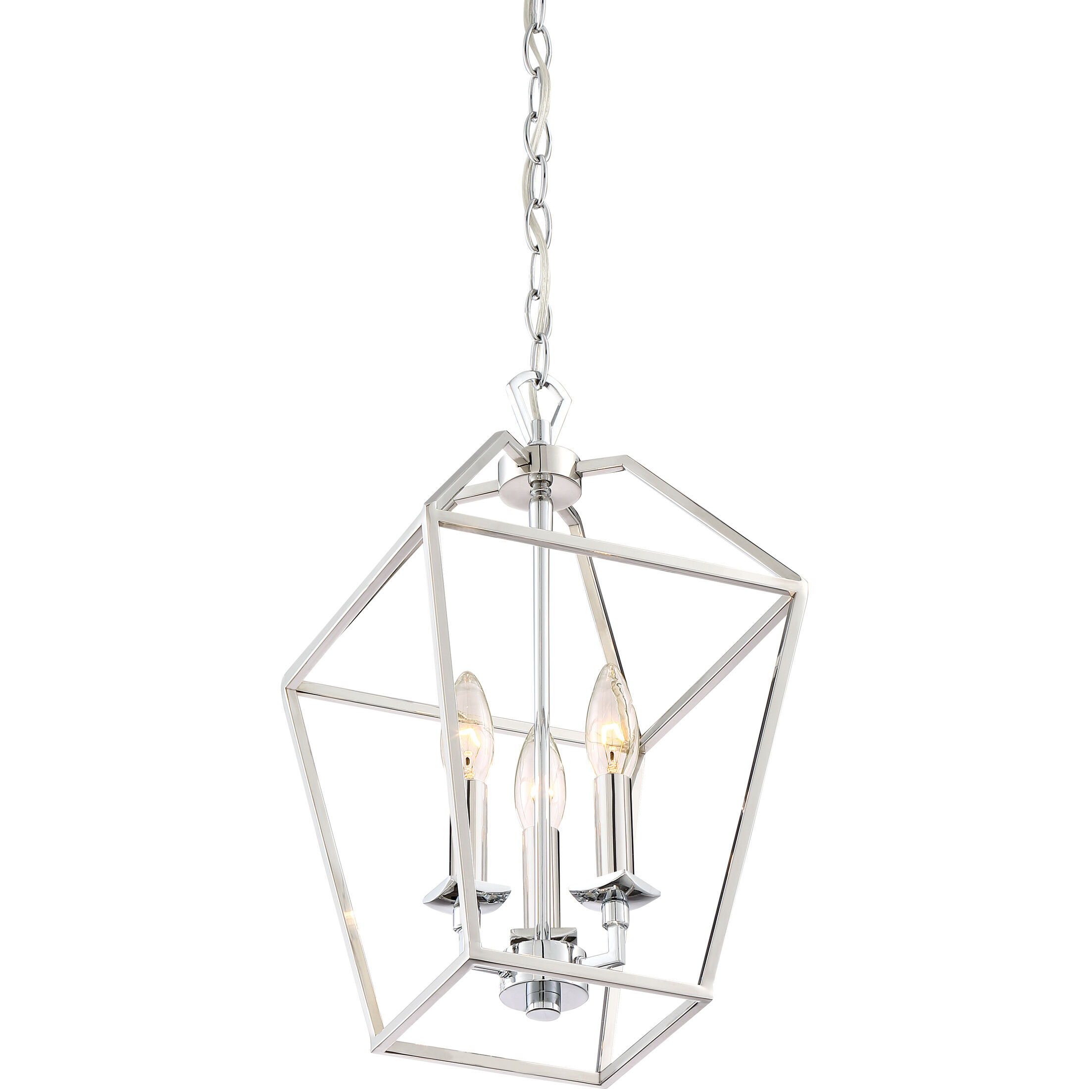 Aviary 3 Light 10 inch Polished Nickel Foyer Pendant Ceiling Light