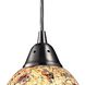Avalon 1 Light 5 inch White with Multicolor and Satin Nickel Mini Pendant Ceiling Light