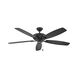 Highland 60 inch Brushed Nickel with Mahogany, Silver Blades Fan, Regency Series