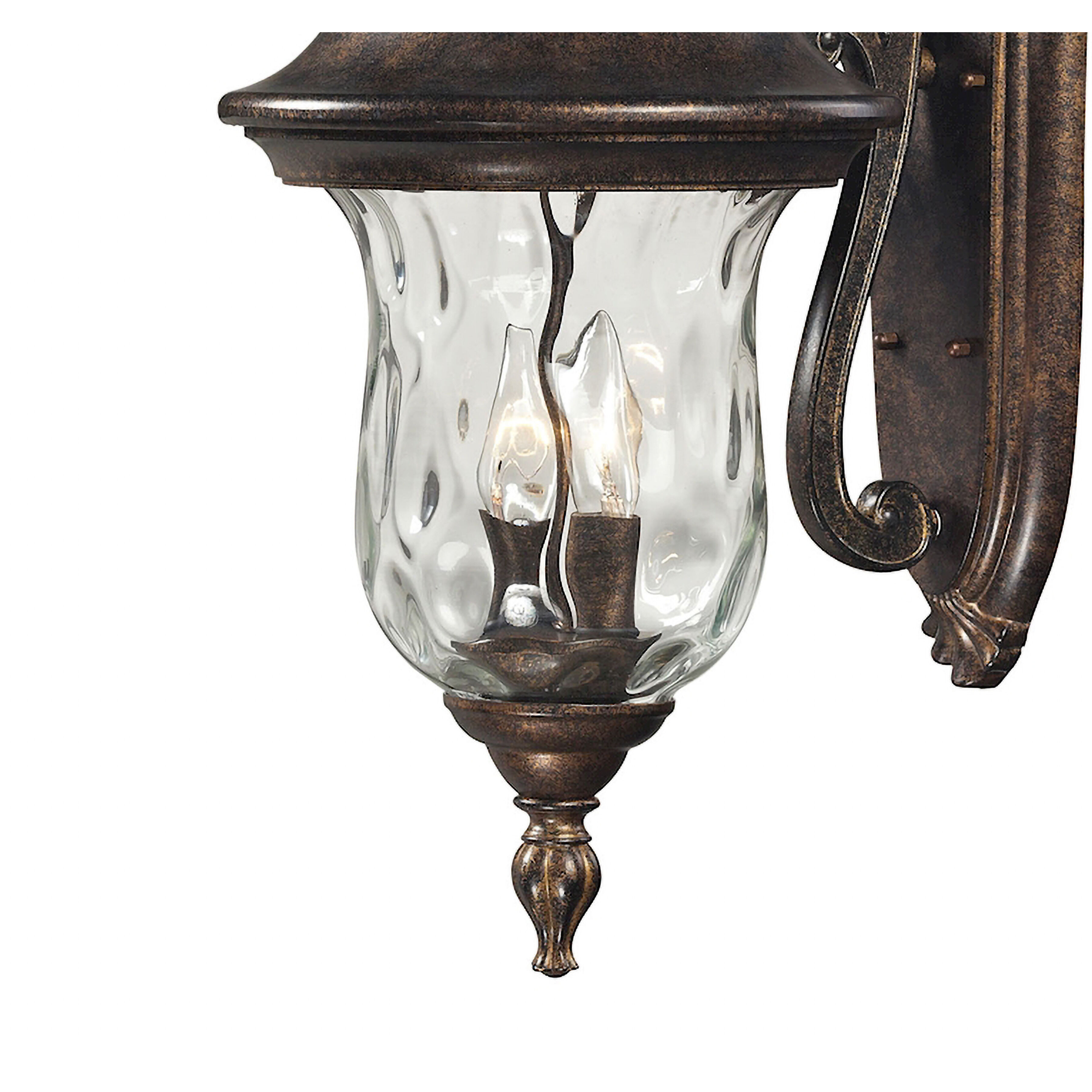 Lafayette 3 Light 27 inch Regal Bronze Outdoor Wall Sconce
