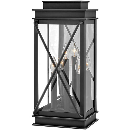 Montecito Outdoor Wall Mount Lantern in Museum Black