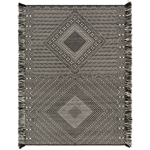Zanafi 144 X 106 inch Black/Ivory Rugs, Rectangle