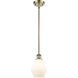 Ballston Cindyrella 1 Light 6 inch Antique Brass Mini Pendant Ceiling Light in Incandescent, Matte White Glass