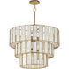 Miramar 7 Light 25.75 inch Capiz and Natural Aged Brass Chandelier Ceiling Light