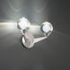 Double Bubble Wall Sconce Wall Light in 15in., Satin Nickel