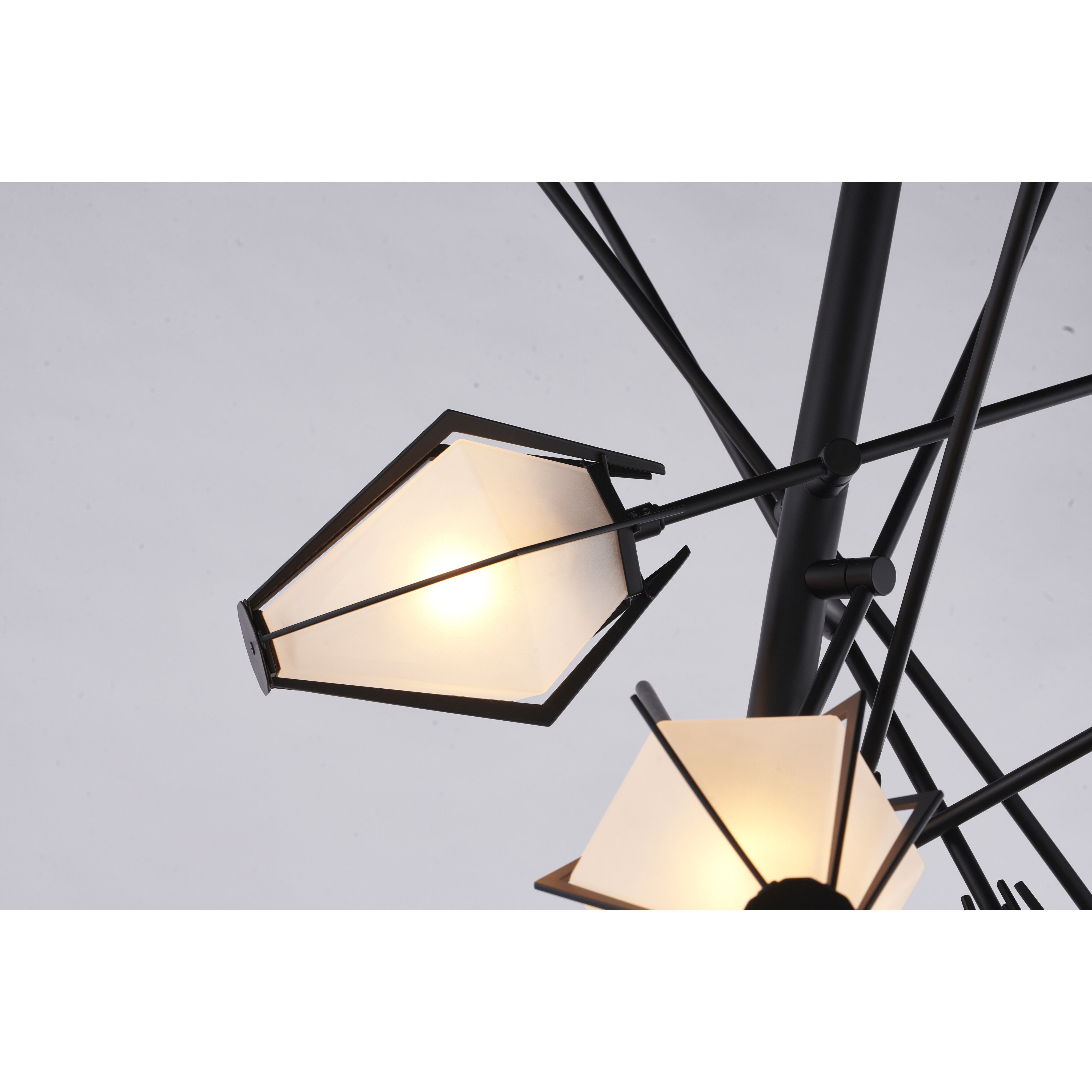 Canada 7 Light 35.43 inch Black Chandelier Ceiling Light