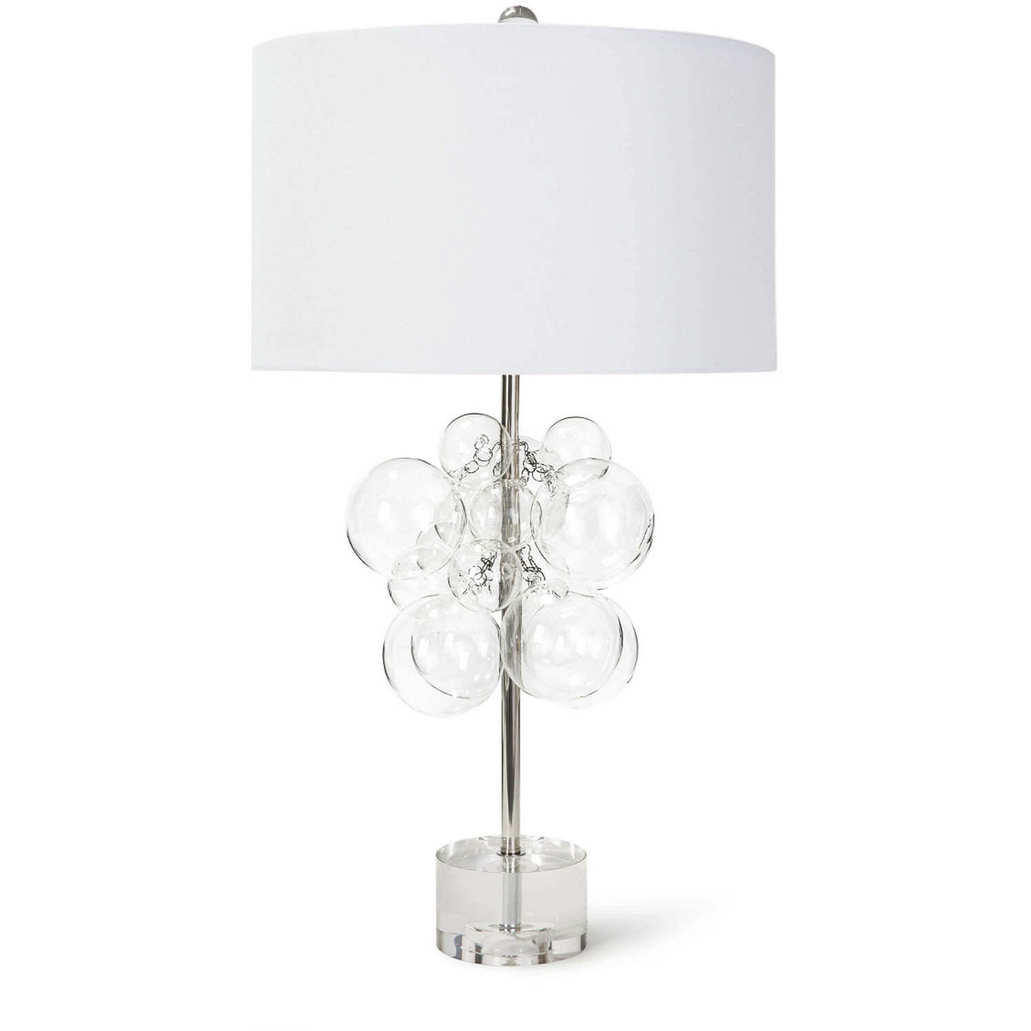 Bubbles 31 inch 100.00 watt Clear Table Lamp Portable Light