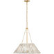 Marie Flanigan CORINNE LED 24.25 inch Soft Brass Wrapped Hanging Shade Ceiling Light