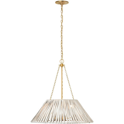 Marie Flanigan CORINNE LED 24.25 inch Soft Brass Wrapped Hanging Shade Ceiling Light