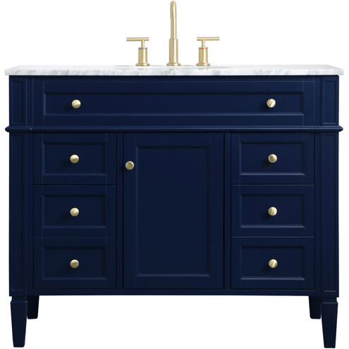 Park Avenue 42 X 22 X 35 inch Blue Vanity Sink Set