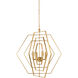 Lisa Kahn 4 Light 35 inch Antique Brass Chandelier Ceiling Light
