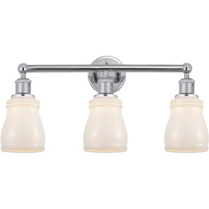 Ellery 3 Light 22.75 inch Polished Chrome Bath Vanity Light Wall Light in White Glass