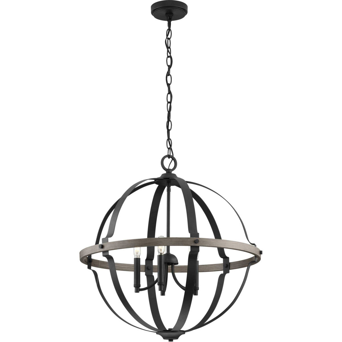 Lockhart 5 Light 25.5 inch Matte Black Foyer Pendant Ceiling Light