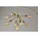 Sputnik 83 inch 40.00 watt Antique Brass Arc Floor Lamp Portable Light
