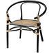 Saltwater Black & Natural Rattan Arm Chair in Black and Natural Rattan