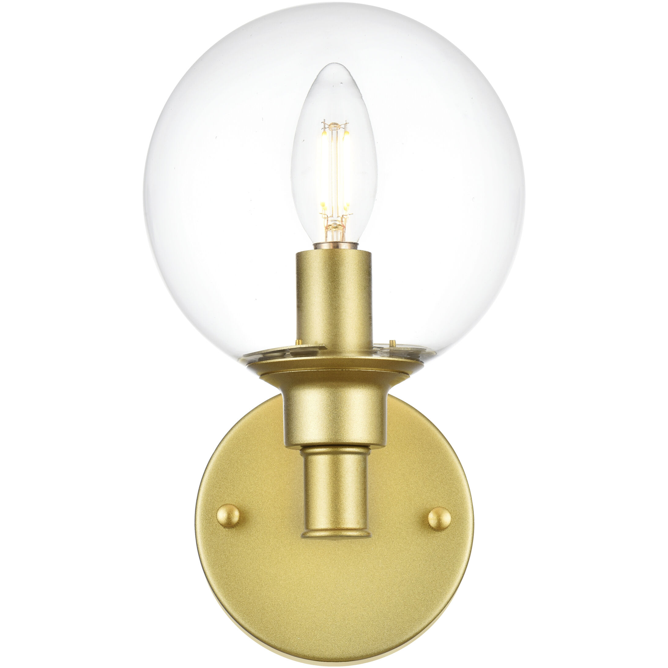 Jaelynn 1 Light 6 inch Brass Bath Sconce Wall Light