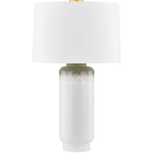 Stafford 32.5 inch 25.00 watt Aged Brass and Ceramic Meadow Ombre Table Lamp Portable Light
