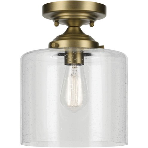Winslow 1 Light Natural Brass Semi Flush Light Ceiling Light