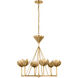 Julie Neill Alberto LED 28.75 inch Antique-Burnished Brass Low Ceiling Chandelier Ceiling Light, Small
