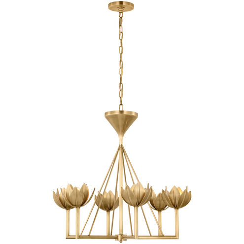 Julie Neill Alberto LED 28.75 inch Antique-Burnished Brass Low Ceiling Chandelier Ceiling Light, Small