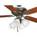 AirPro 52 inch Forged Bronze with Classic Walnut/Medium Cherry Blades Ceiling Fan