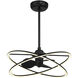 Dorado 14 inch Matte Black with Black Blades Fan D'Lier