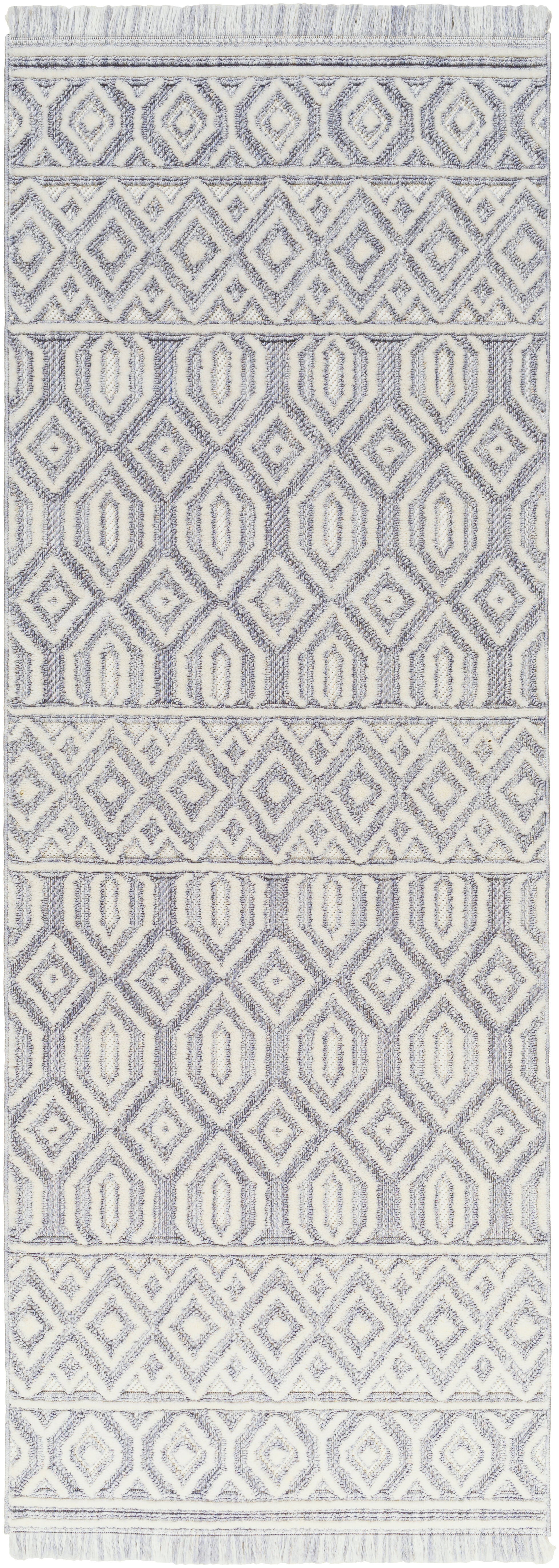 Broadway 87 X 31 inch Light Grey Rug, Runner