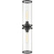 Revolve Ii 2 Light 24 inch Clear Glass and Urban Bronze Bath Vanity Wall Light