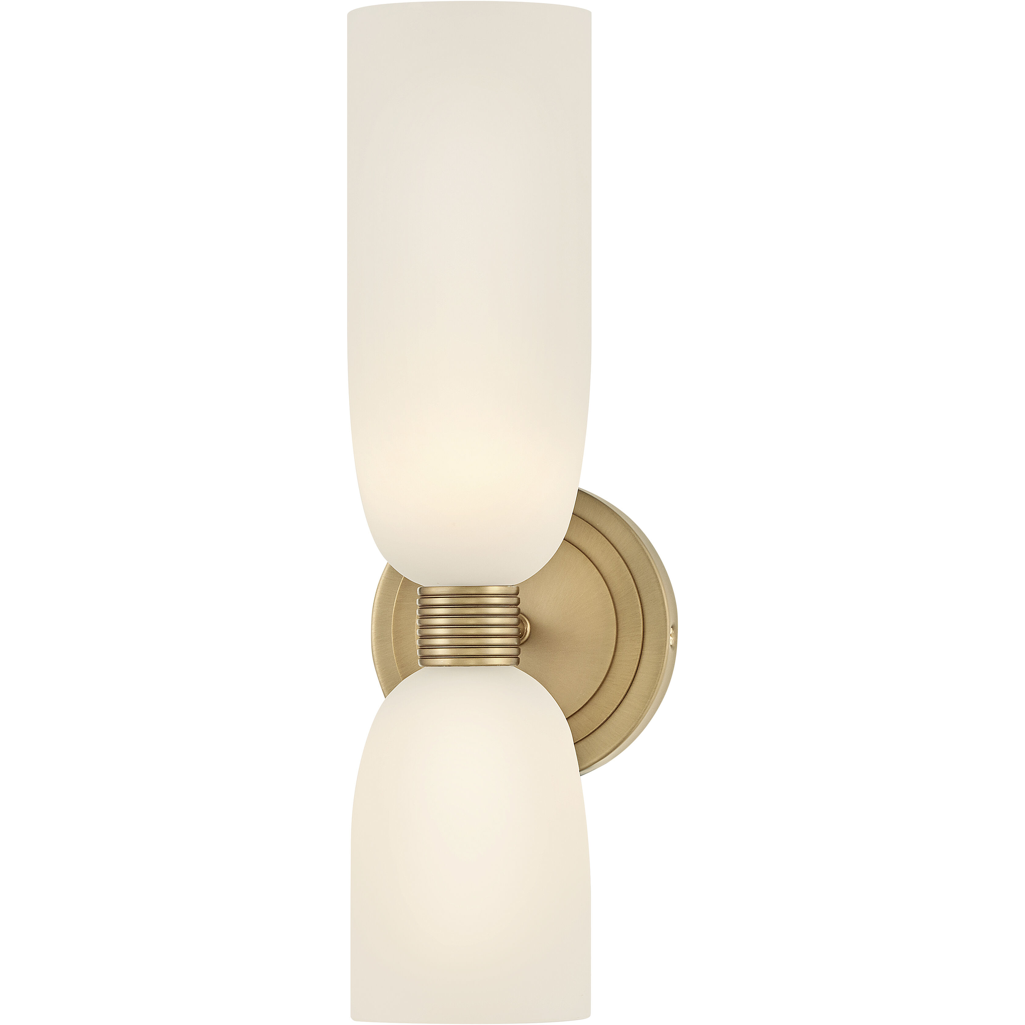Lisa McDennon Tallulah LED 5.5 inch Lacquered Brass Bath Light Wall Light in 3000K, Etched Opal, 5W, Two Light, Sconce