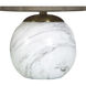 Rosalind 12 inch 40 watt White Marble and Polished Brass Table Lamp Portable Light