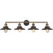 English Pub 4 Light 38 inch Antique Brass Vanity Light Wall Light