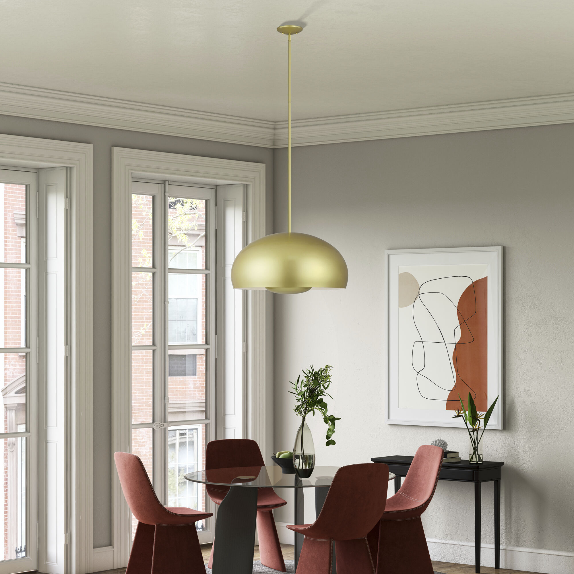 Domma 4 Light 22.5 inch Soft Gold Pendant Ceiling Light