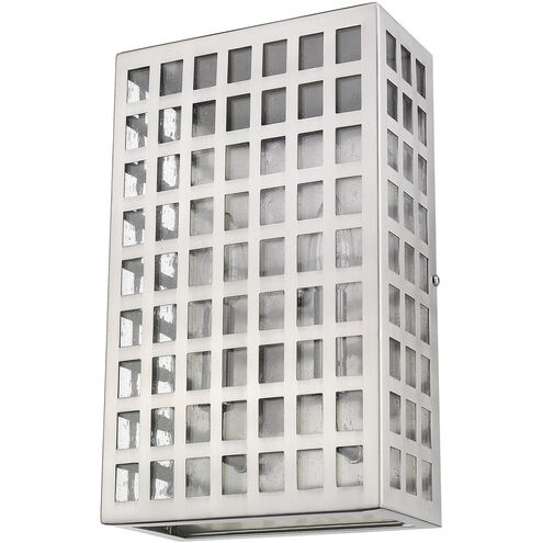Letzel 2 Light 13 inch Satin Nickel Exterior Wall Mount