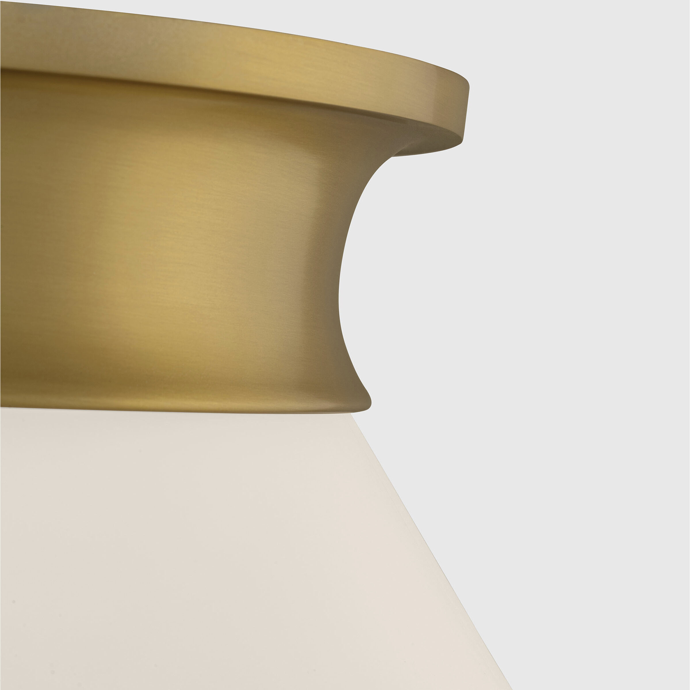 AH by Alexa Hampton Panos 2 Light 13.88 inch Burnished Brass Flush Mount Ceiling Light