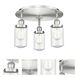 Dover 3 Light 16.25 inch Satin Nickel Flush Mount Ceiling Light in Seedy