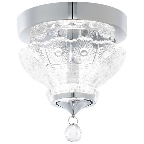 Sterling LED 5.1 inch Polished Chrome Semi-Flush Mount Ceiling Light, Schonbek Signature