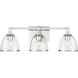 Wynnfrost 3 Light 24 inch Chrome Vanity Wall Light