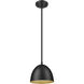 Vega 1 Light 8 inch Matte Black Pendant Ceiling Light