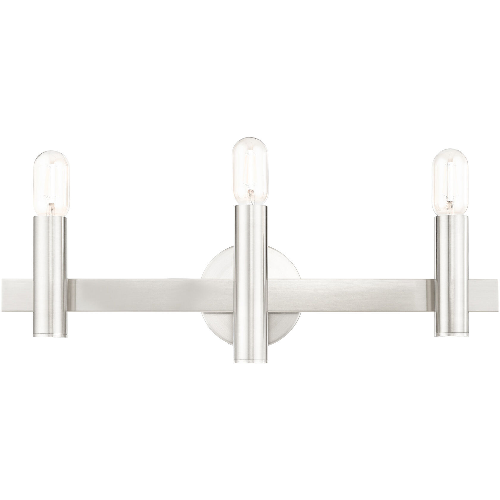 Helsinki 3 Light 24 inch Brushed Nickel with Bronze Accents Vanity Sconce Wall Light