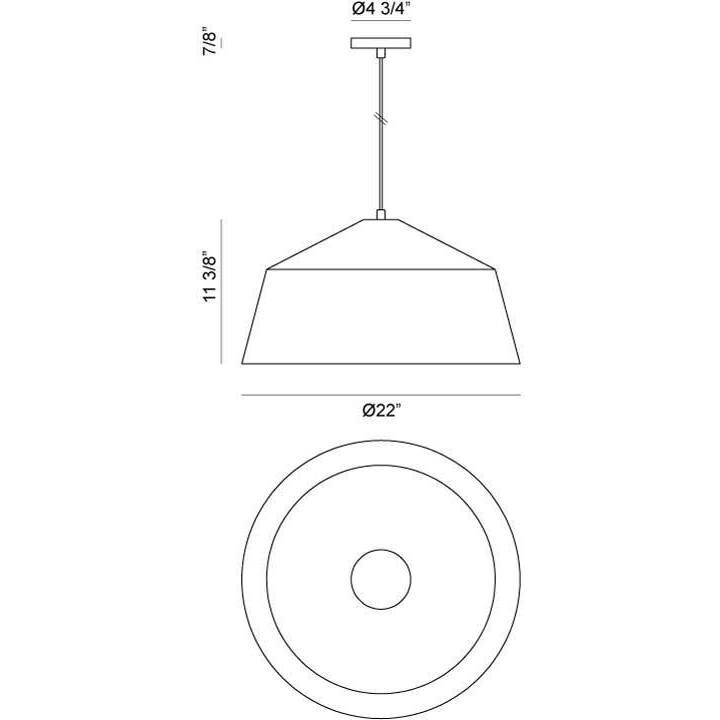 Encase 1 Light 22 inch Bronze Pendant Ceiling Light